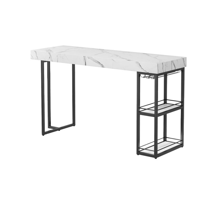 Rechthoek Modem en eigentijdse stenen bar -hoogte pubtafel voor woonkamer