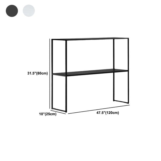 Contemporary Iron Console Table with Shelf and Sled Base,31 inch Clearhalo 'Console Tables' 'console_tables' 'Entry & Mudroom Furniture' 'furn' 'furn_console_tables' 'Furniture' 1200x1200_c46eddaa-67de-4cfd-b0b4-4bcb207324f5