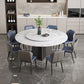 Round Pedestal Home Furniture Simple Style Marble Dining Room Collection with Turntable Clearhalo ' dining_table' 'Dining Tables & Seating' 'Dining Tables' 'furn' 'furn_dining_table' 'Furniture' 'furniture_dining_table' 'Kitchen & Dining Furniture' 'kitchen&dining_furn' 'kitchen' 'kitchen_dining_table' 1200x1200_c4705d63-37af-4b84-87d0-55582020542e