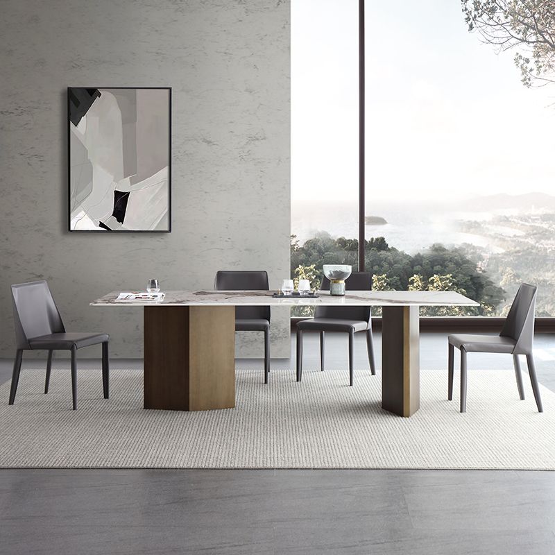 Metal Traditional Luxury Rectangle Table White Sintered Stone Table Clearhalo ' dining_table' 'Dining Tables & Seating' 'Dining Tables' 'furn' 'furn_dining_table' 'Furniture' 'furniture_dining_table' 'Kitchen & Dining Furniture' 'kitchen&dining_furn' 'kitchen' 'kitchen_dining_table' 1200x1200_c4719c12-cde1-419b-a831-fc67d04d172f