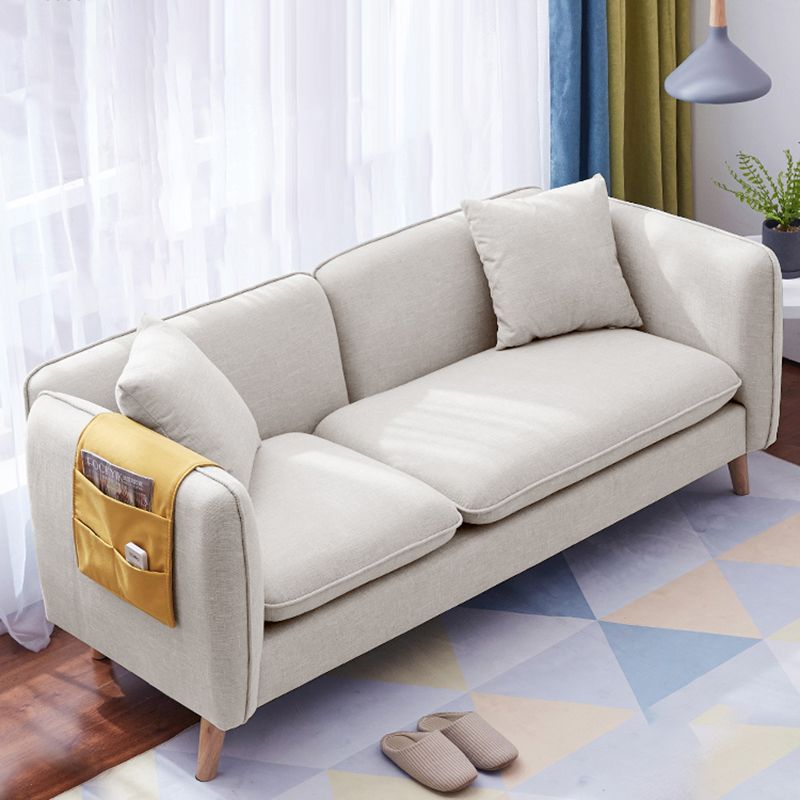 Linen Modern Sofa Square Arm 30"W Cushions Sofa for Living Room Clearhalo 'furn' 'furn_sofas' 'Furniture' 'furniture_sofas' 'kitchen' 'kitchen_sofas' 'Living Room Furniture' 'Sofa' 'sofas' 1200x1200_c472b427-9a7a-41b1-9167-ecbea5ba5159