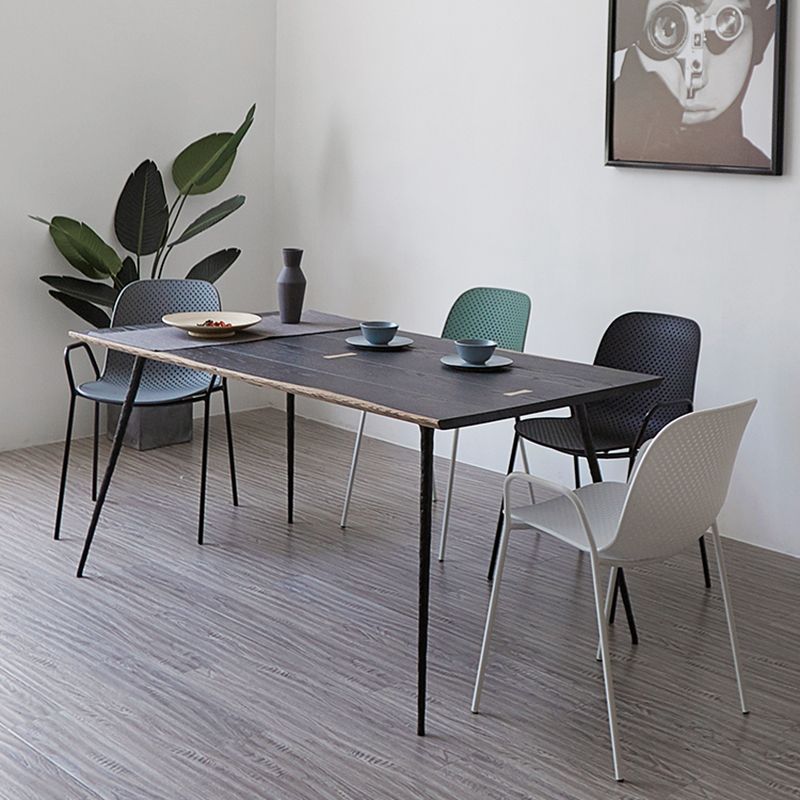 Industrial Style Kitchen Plastic Dining Chairs Dining Stackable Arm Chairs with Metal Legs Clearhalo ' kitchen&dining_furn' 'Dining Chairs' 'Dining Tables & Seating' 'dining_chair' 'furn' 'furn_dining_chair' 'Furniture' 'furniture_dining_chair' 'Kitchen & Dining Furniture' 'kitchen' 1200x1200_c47301fd-a599-4af7-a216-9c98ea1b17bc