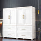 Contemporary White Storage Cabinet Bedroom Plastic Cabinet with Drawers Clearhalo 'Armoires & Wardrobes' 'armoires_wardrobes' 'Bedroom Furniture' 'furn' 'furn_armoires_wardrobes' 'Furniture' 1200x1200_c473c763-e514-4067-92f5-aac9ed40e36b