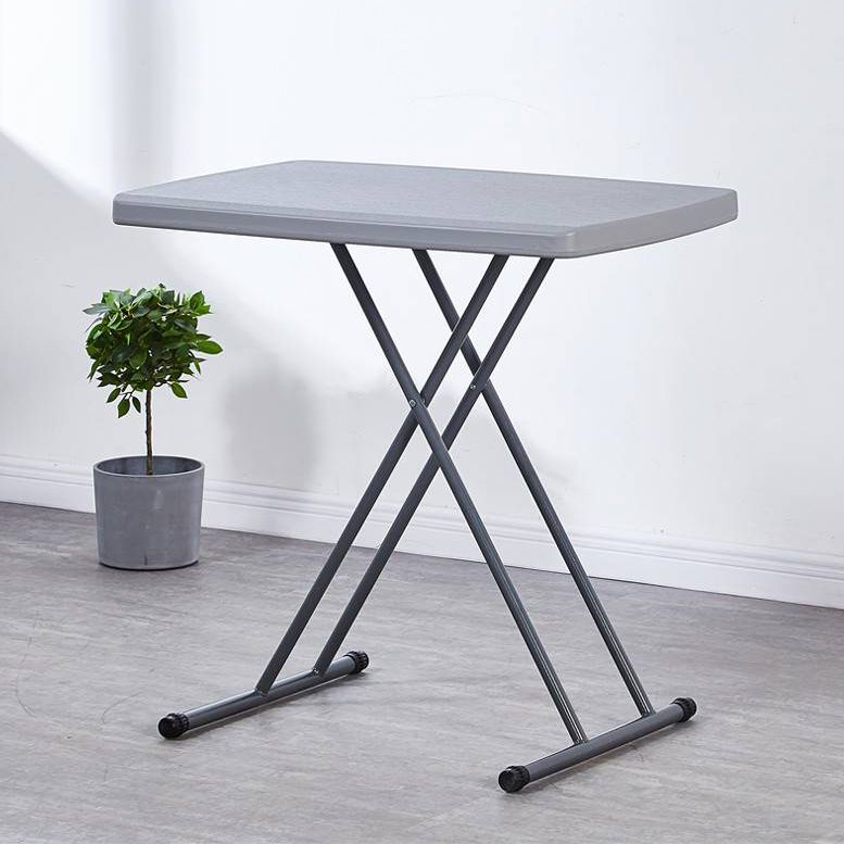 Scrivania contemporanea rettangolare in plastica per scrivania regolabile pieghevole, 29,9 "l x 19,7" w