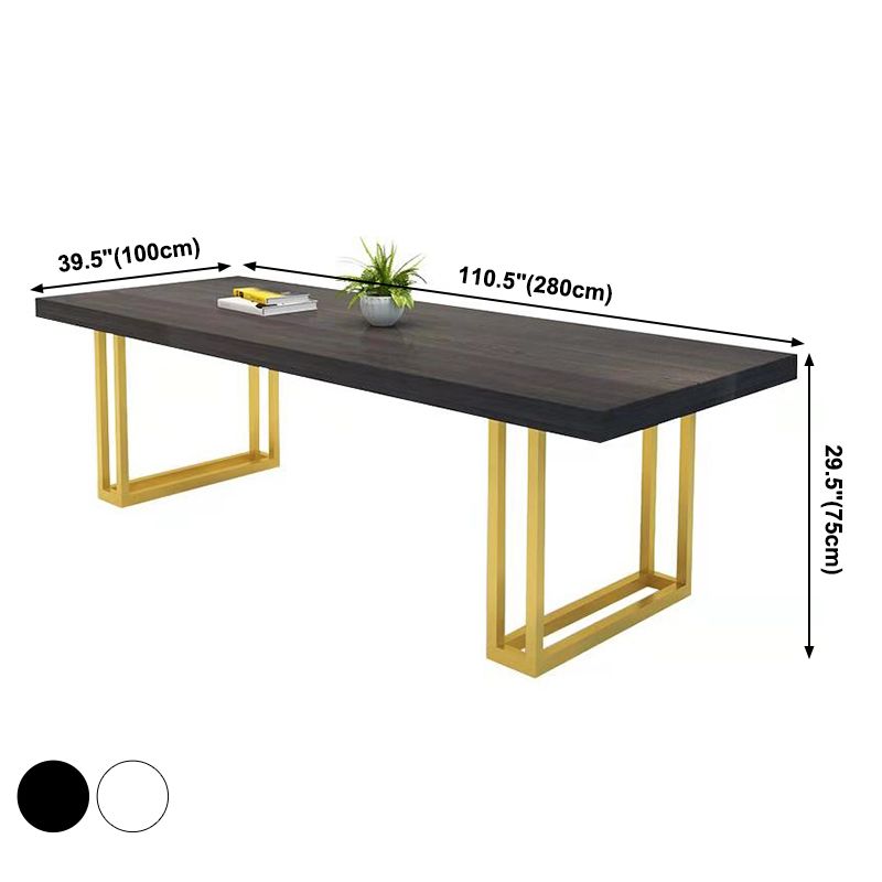 Traditional Luxury Rectangle Dining Table Pine Solid Wood Dinner Room Table with Sled Base Clearhalo ' dining_table' 'Dining Tables & Seating' 'Dining Tables' 'furn' 'furn_dining_table' 'Furniture' 'furniture_dining_table' 'Kitchen & Dining Furniture' 'kitchen&dining_furn' 'kitchen' 'kitchen_dining_table' 1200x1200_c4746cf8-586a-41ce-b244-21f14121bb50
