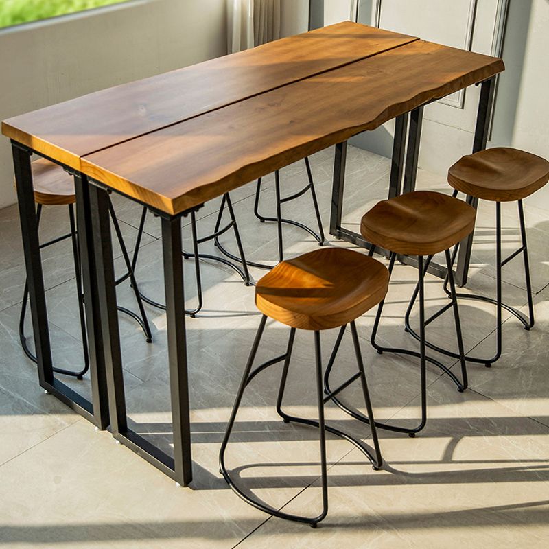 Moderna 1/3/4 Piezas Mesa de barra de barras Rectangle Pine Madera de madera para sala de estar para sala de estar