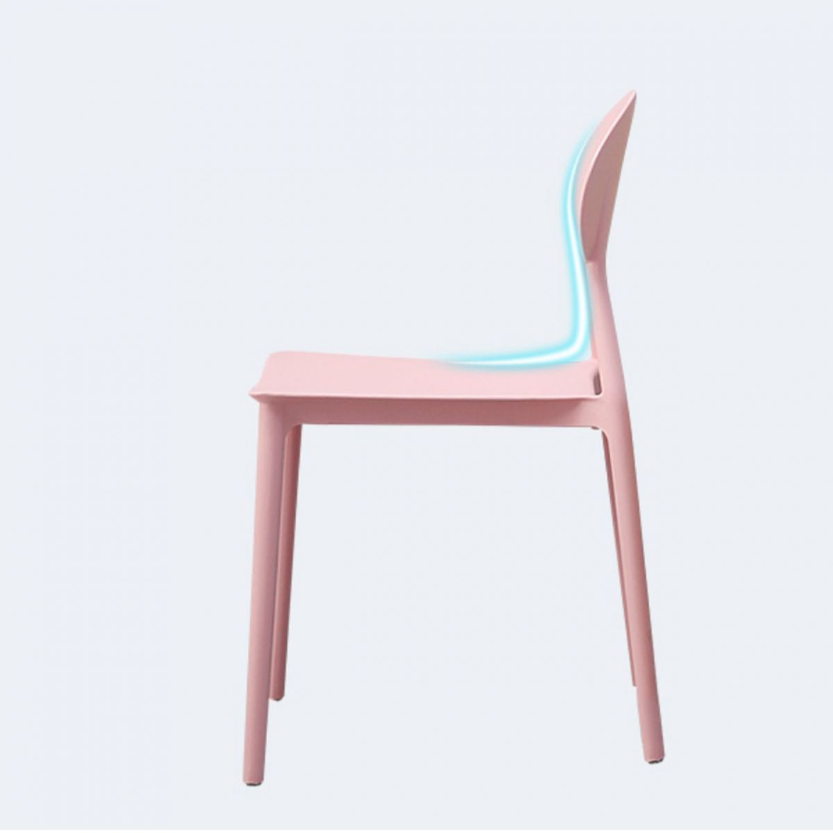 Nordic Chairs Dining Armless Chairs for Kitchen with Plastic Legs Clearhalo 'Dining Chairs' 'Dining Tables & Seating' 'dining_chair' 'furn' 'furn_dining_chair' 'Furniture' 'furniture_dining_chair' 'Kitchen & Dining Furniture' 1200x1200_c4768901-2ca4-4811-9fa9-78702b7bd175