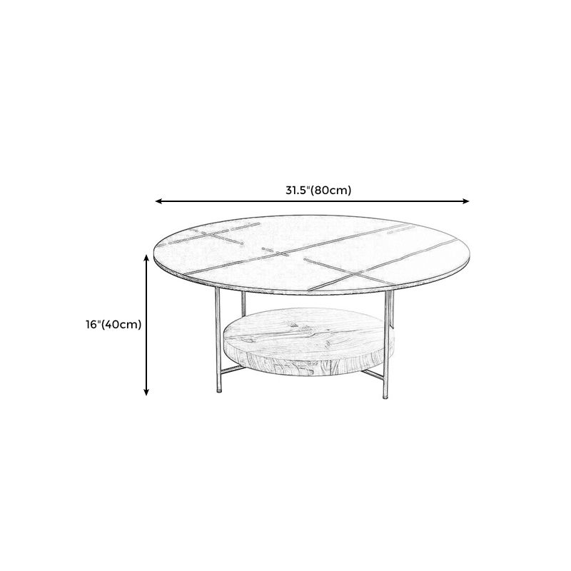 15.7 " H 4-Leg Metal Base Solid Color Round Slate Coffee Table For Living Room Clearhalo 'Coffee & Accent Tables' 'Coffee Tables' 'coffee_tables' 'furn' 'furn_coffee_tables' 'Furniture' 'furniture_coffee_tables' 'Living Room Furniture' 1200x1200_c4770d32-ce84-46b7-8fdc-4d45351c40f4