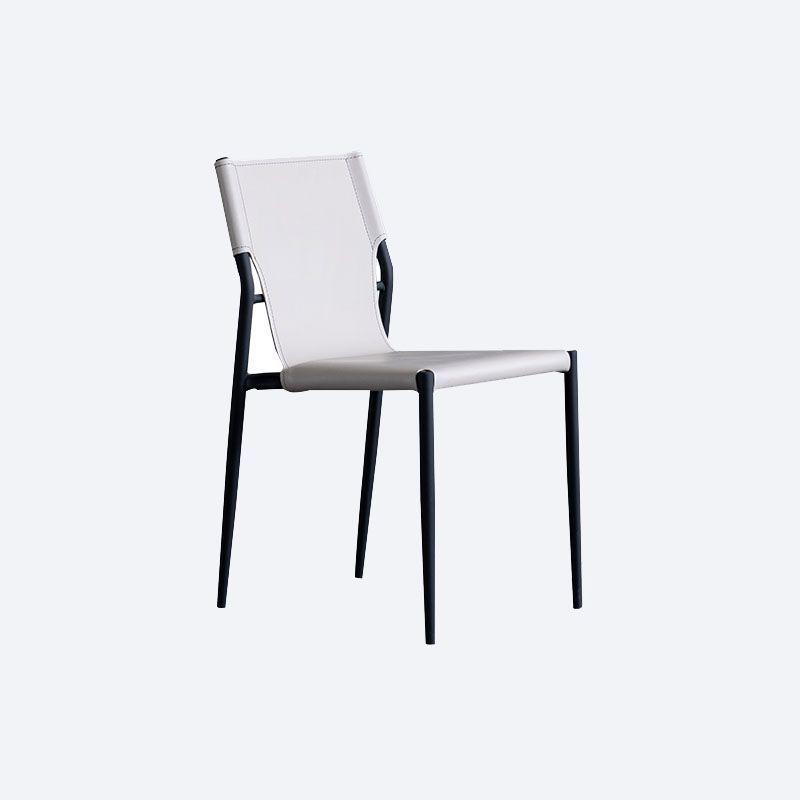 Home Armless Dining Chairs Leather Side Chairs with Metal Legs (Set of 2) Clearhalo ' kitchen&dining_furn' 'Dining Chairs' 'Dining Tables & Seating' 'dining_chair' 'furn' 'furn_dining_chair' 'Furniture' 'furniture_dining_chair' 'Kitchen & Dining Furniture' 'kitchen' 1200x1200_c4779ef1-a540-4421-a5d7-0974f8cbb713