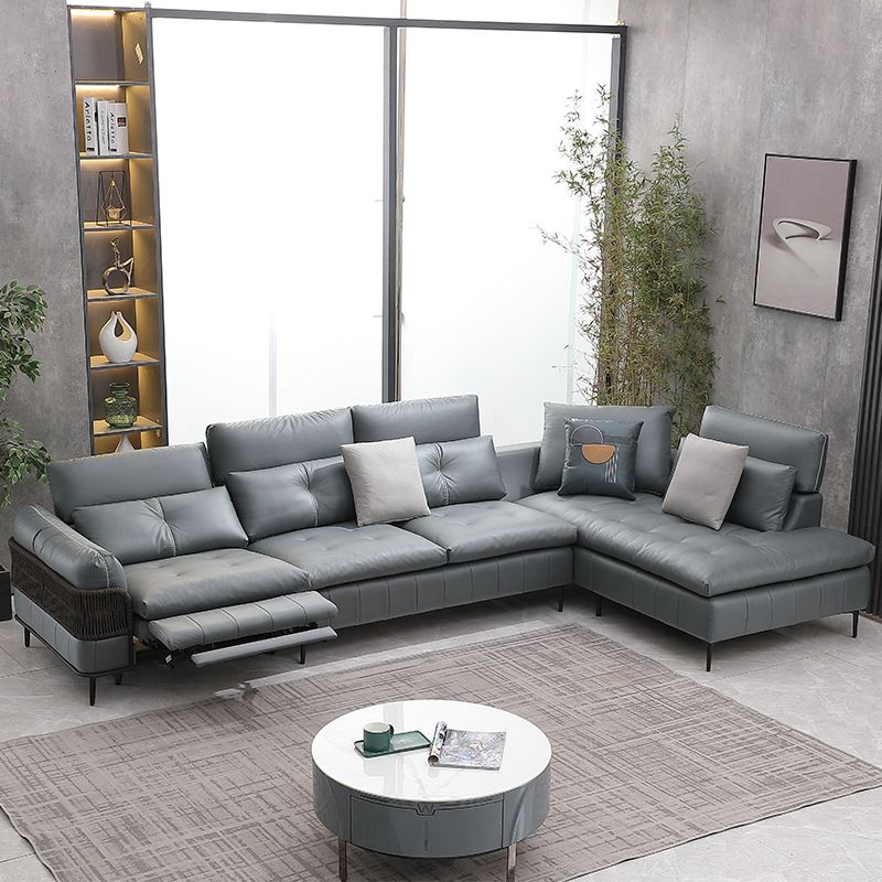 76" Wide Industrial Sectional Sofa Leather Sleeper Sectional Clearhalo 'furn' 'furn_sectionals' 'Furniture' 'Living Room Furniture' 'Sectionals' 1200x1200_c477ac57-6075-48cc-b095-4d0081b9f88f