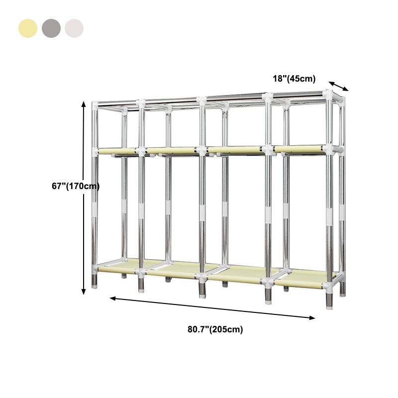 Armadio in metallo armadio del guardaroba in stile contemporaneo Armaia con asta di abbigliamento per casa