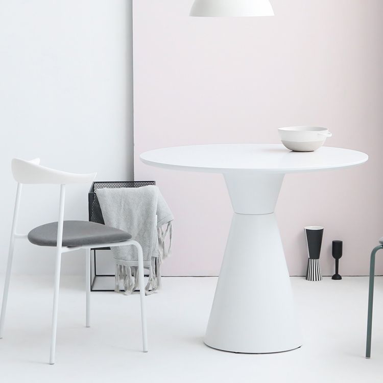 Modern Tulip Base Dining Table Wood and Steel Round Dinette Table for Dining Room Clearhalo ' dining_table' 'Dining Tables & Seating' 'Dining Tables' 'furn' 'furn_dining_table' 'Furniture' 'furniture_dining_table' 'Kitchen & Dining Furniture' 'kitchen&dining_furn' 'kitchen' 'kitchen_dining_table' 1200x1200_c47a0723-9b14-4091-80fa-a6de5bbebbb5