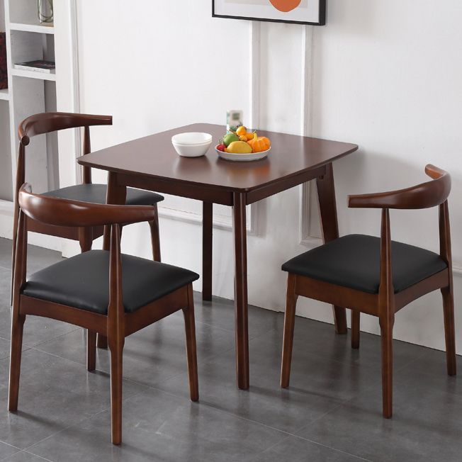 Square Wood Color Dining Table Industrial Solid Rubberwood 4 Legs Table for Dining Room Clearhalo ' dining_table' 'Dining Tables & Seating' 'Dining Tables' 'furn' 'furn_dining_table' 'Furniture' 'furniture_dining_table' 'Kitchen & Dining Furniture' 'kitchen&dining_furn' 'kitchen' 'kitchen_dining_table' 1200x1200_c47b3ea1-20fc-4c8a-9304-5d874e36ad74