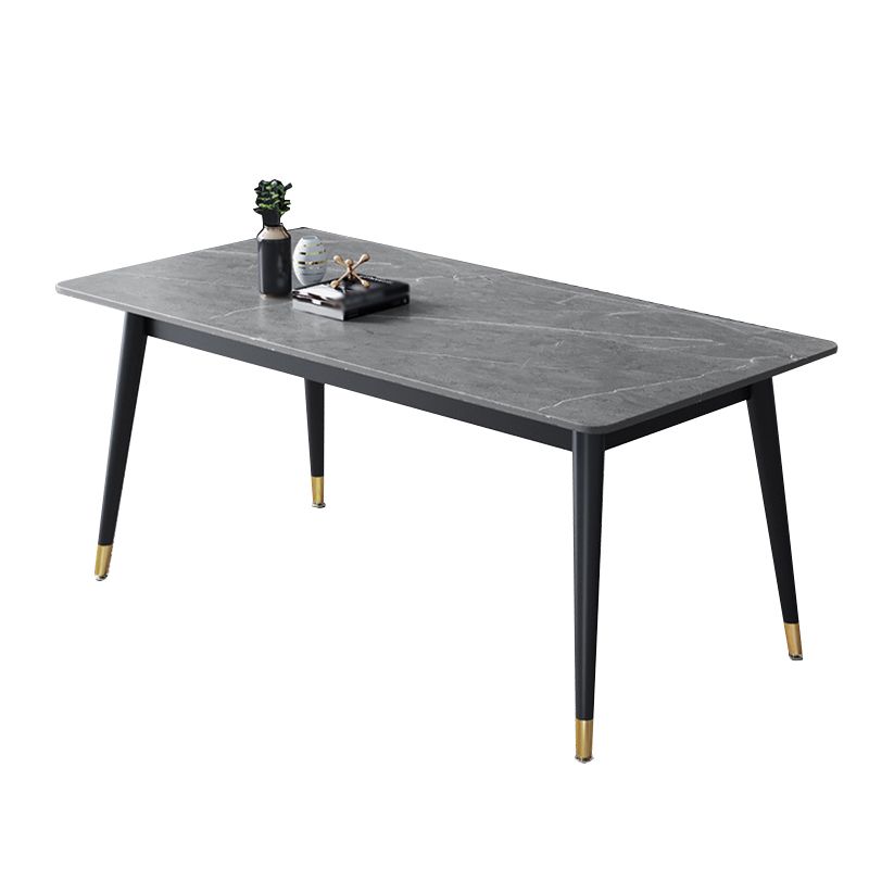 Stone Modern Rectangle Dining Table Matte Finish 4 Legs Table for Home Clearhalo ' dining_table' 'Dining Tables & Seating' 'Dining Tables' 'furn' 'furn_dining_table' 'Furniture' 'furniture_dining_table' 'Kitchen & Dining Furniture' 'kitchen&dining_furn' 'kitchen' 'kitchen_dining_table' 1200x1200_c47b8150-2790-4d23-a591-b33ddfcdd842