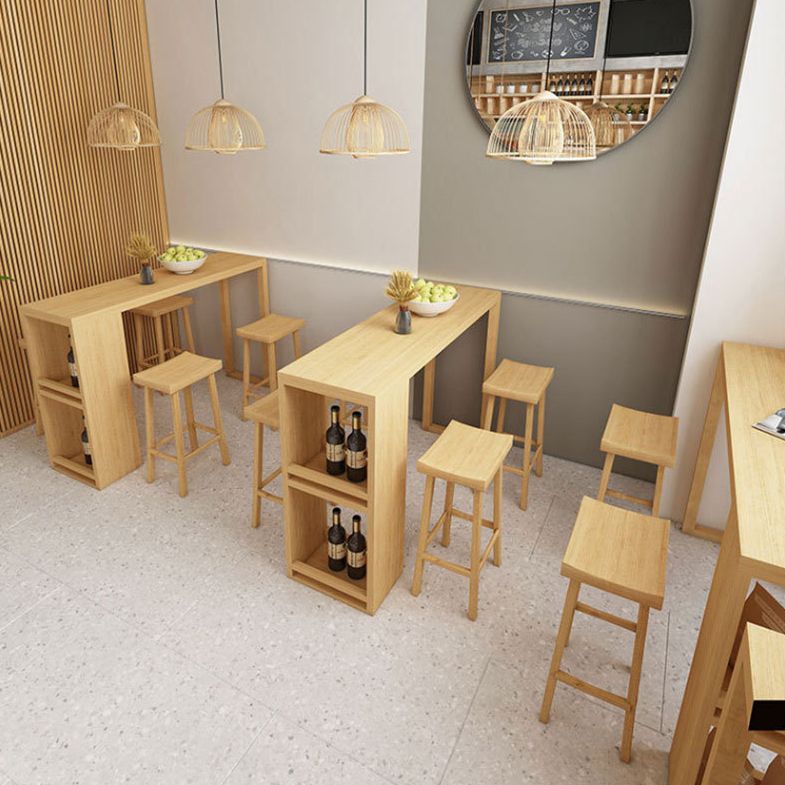 Glam 1/5 Pieces Bar Table Set Rectangle Wood Counter Table for Kitchen Clearhalo 'Bar Furniture' 'furn' 'furn_home_bar_bar_sets' 'Furniture' 'Home Bars & Bar Sets' 'home_bar_bar_sets' 'Kitchen & Dining Furniture' 1200x1200_c47c219d-cc47-45e8-a18c-297231b0a950
