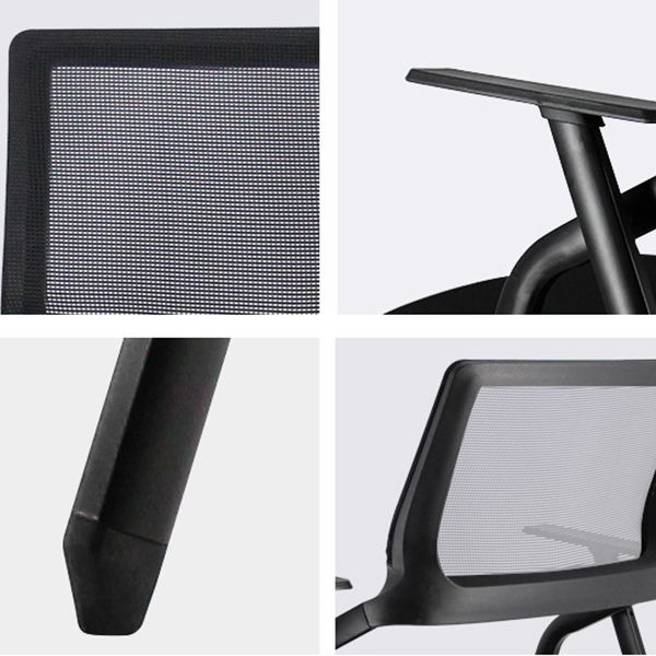 Contemporary Breathable AirGrid Office Chair Microfiber Black Conference Mid-Back Chair Clearhalo 'furn' 'furn_office_chair' 'Furniture' 'Office Chairs' 'Office Furniture' 'office_chair' 1200x1200_c47c7e4d-248c-42ce-9a8f-8de4fac59c3f