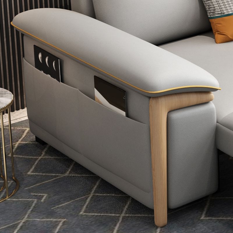 フェイクレザー染色抵抗性の現代ベッドの灰色のセッピー