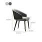 Contemporary Arm Chair Faux Leather Solid Back Dining Room Chair for Indoor