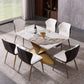 Nordic Glam Style 1/4/5/7 Pieces Dining Sintered Stone Dining Table Set for Kitchen Clearhalo 'Dining Room Sets' 'Dining Tables & Seating' 'dining_room_set' 'furn' 'furn_dining_room_set' 'Furniture' 'furniture_dining_room_set' 'Kitchen & Dining Furniture' 'kitchen&dining_furn' 'kitchen' 1200x1200_c47f6110-7307-45a8-940c-e24807181c85