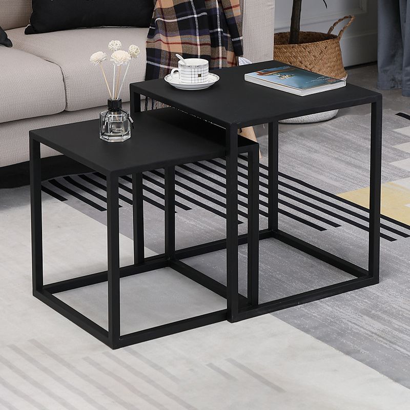 Frame 2 Nesting Coffee Table Mid-Century Metal Square Cocktail Table Clearhalo 'Coffee & Accent Tables' 'Coffee Tables' 'coffee_tables' 'furn' 'furn_coffee_tables' 'Furniture' 'Living Room Furniture' 1200x1200_c47fde19-22c4-4539-ac00-d6011f42032e