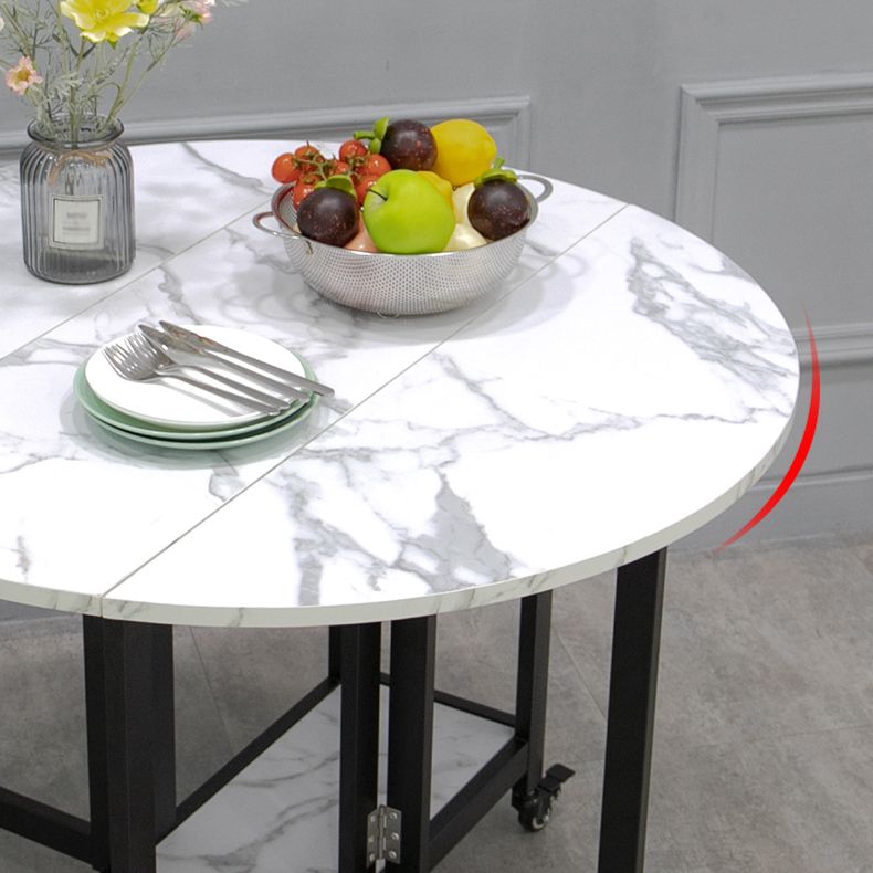 Mid-Century Round MDF Dining Table Standard Dining Table for Kitchen Clearhalo ' dining_table' 'Dining Tables & Seating' 'Dining Tables' 'furn' 'furn_dining_table' 'Furniture' 'furniture_dining_table' 'Kitchen & Dining Furniture' 'kitchen&dining_furn' 'kitchen' 'kitchen_dining_table' 1200x1200_c4801d56-9034-4293-9c0f-ee4974340852