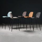 Scandinavian Footrest Matte Finish Barstool Restaurant Leather Stool Clearhalo 'Bar Furniture' 'Bar Stools' 'bar_stools' 'furn' 'furn_bar_stools' 'Furniture' 'furniture_bar_stools' 'Kitchen & Dining Furniture' 1200x1200_c480e94a-74d5-4bf9-a84f-01e128571159