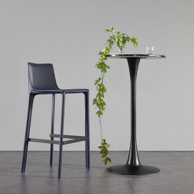 Modern Style Low Back Bar-stool Pu Leather Counter Bar Stool with Metal Legs Clearhalo 'Bar Furniture' 'Bar Stools' 'bar_stools' 'furn' 'furn_bar_stools' 'Furniture' 'Kitchen & Dining Furniture' 1200x1200_c4812e45-532b-4fd9-bc16-a08fdbb97e82