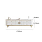 White Glam TV Stand Metal TV Console with 4 Drawers Included Clearhalo 'furn' 'furn_tv_stands_entertainment_centers' 'Furniture' 'Living Room Furniture' 'TV Stands & Entertainment Centers' 'TV Stands & Media Storage Furniture' 'tv_stands_entertainment_centers' 1200x1200_c481481f-ba02-459d-b832-2725d0082f3b