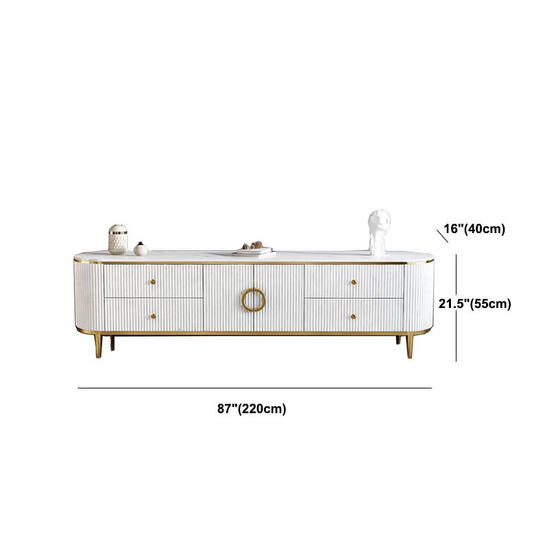 White Glam TV Stand Metal TV Console with 4 Drawers Included Clearhalo 'furn' 'furn_tv_stands_entertainment_centers' 'Furniture' 'Living Room Furniture' 'TV Stands & Entertainment Centers' 'TV Stands & Media Storage Furniture' 'tv_stands_entertainment_centers' 1200x1200_c481481f-ba02-459d-b832-2725d0082f3b