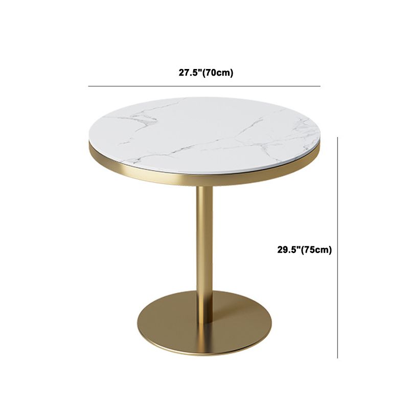 Glam Sintered Stone Dining Table Set Round 1/2/3/5 Pieces Dining Set Clearhalo 'Dining Room Sets' 'Dining Tables & Seating' 'dining_room_set' 'furn' 'furn_dining_room_set' 'Furniture' 'Kitchen & Dining Furniture' 1200x1200_c4841153-fd67-4525-a035-73589ecb60e3
