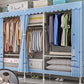 Contemporary Wardrobe Armoire with Shelves Steel Wardrobe Closet for Home Clearhalo 'Armoires & Wardrobes' 'armoires_wardrobes' 'Bedroom Furniture' 'furn' 'furn_armoires_wardrobes' 'Furniture' 1200x1200_c4847245-a298-46e4-9d3c-cdc0a48cda45