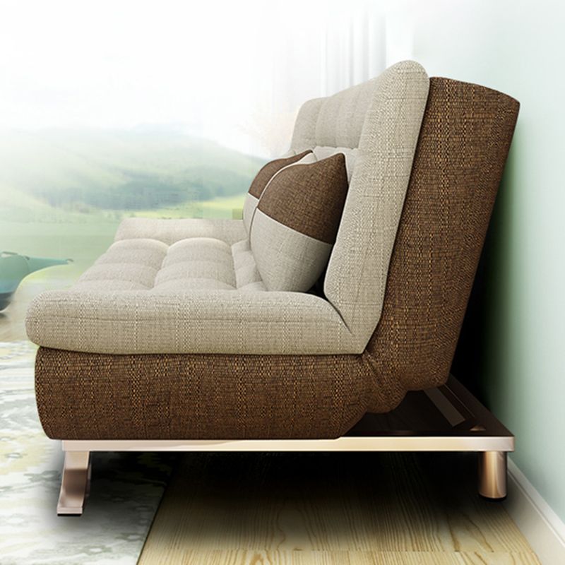 74.80" W √ó 35.43" D √ó 35.43" H Biscuit Back Linen Armless Sofa with Foldable Clearhalo 'furn' 'furn_sofas' 'Furniture' 'furniture_sofas' 'kitchen' 'kitchen_sofas' 'Living Room Furniture' 'Sofa' 'sofas' 1200x1200_c484b243-b198-4da3-aaee-cb6cfdc89ab5