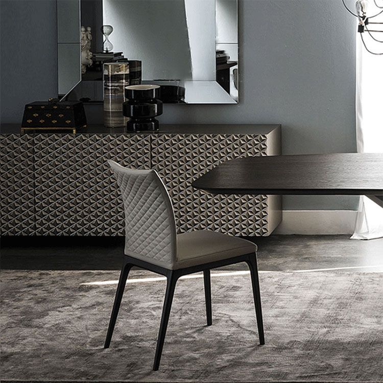 Sillas de comedor de estilo moderno sillas sin brazo con patas de metal para cocina