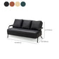 Stationary Settee Square Arm Metal Frame Sofa for Living Room