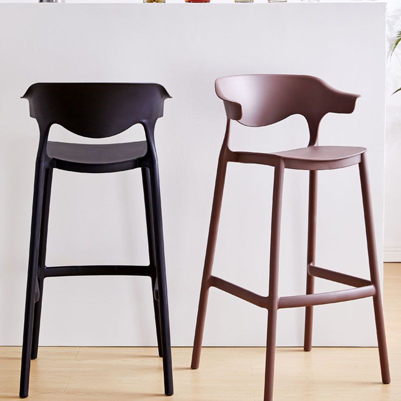 Nordic Plastic Low Back Barstool Stackable Indoor Tall Stool with Saddle Seat Clearhalo 'Bar Furniture' 'Bar Stools' 'bar_stools' 'furn' 'furn_bar_stools' 'furniture_bar_stools' 'Kitchen & Dining Furniture' 'kitchen&dining_furn' 'kitchen' 'kitchen_furn' Furniture' 1200x1200_c486fdb3-514d-41e0-8d95-3a5a751ed547