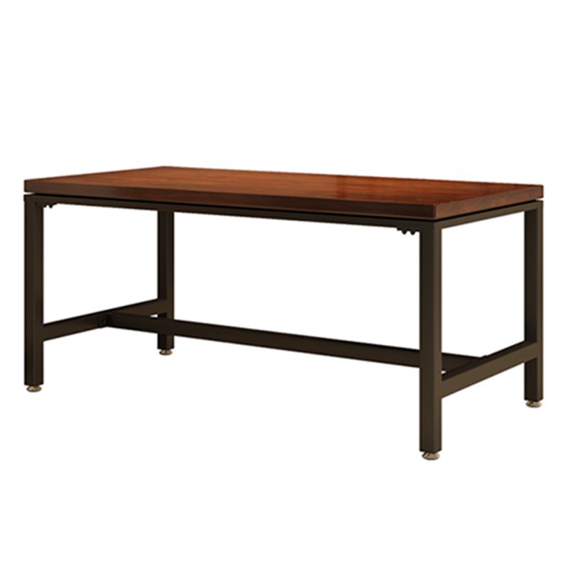 Industrial Rectangle Dining Room Table Pine Solid Wood Table with Black Trestle Base for Home Use Clearhalo ' dining_table' 'Dining Tables & Seating' 'Dining Tables' 'furn' 'furn_dining_table' 'Furniture' 'furniture_dining_table' 'Kitchen & Dining Furniture' 'kitchen&dining_furn' 'kitchen' 'kitchen_dining_table' 1200x1200_c4872ce5-be2d-477a-91c8-aea99368bb12