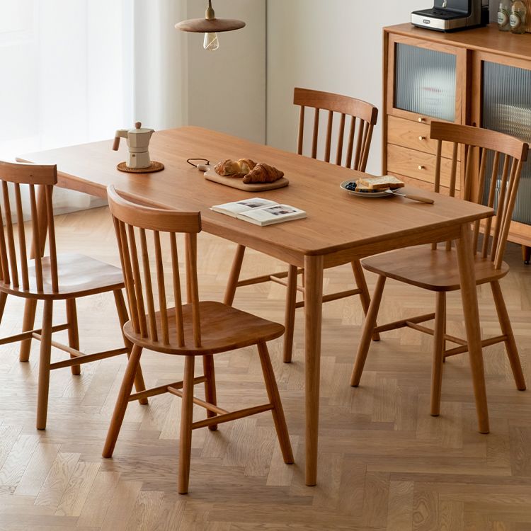 Rectangle Cherry Wood Table Contemporary Wooden Table with 4 Legs for Restaurant Clearhalo ' dining_table' 'Dining Tables & Seating' 'Dining Tables' 'furn' 'furn_dining_table' 'Furniture' 'furniture_dining_table' 'Kitchen & Dining Furniture' 'kitchen&dining_furn' 'kitchen' 'kitchen_dining_table' 1200x1200_c487d8c6-f72e-4054-8466-c6338b120222