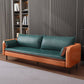 Square Arm Contemporary Faux Leather Sofa Couch in Green and Orange Clearhalo 'furn' 'furn_sofas' 'Furniture' 'furniture_sofas' 'Living Room Furniture' 'Sofa' 'sofas' 1200x1200_c4888999-cd2b-4006-be72-3b62ad39adf5
