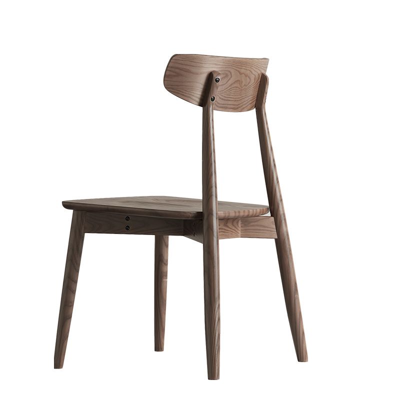 Silla lateral de estilo moderno de madera silla de comedor de espalda abierta para cocina