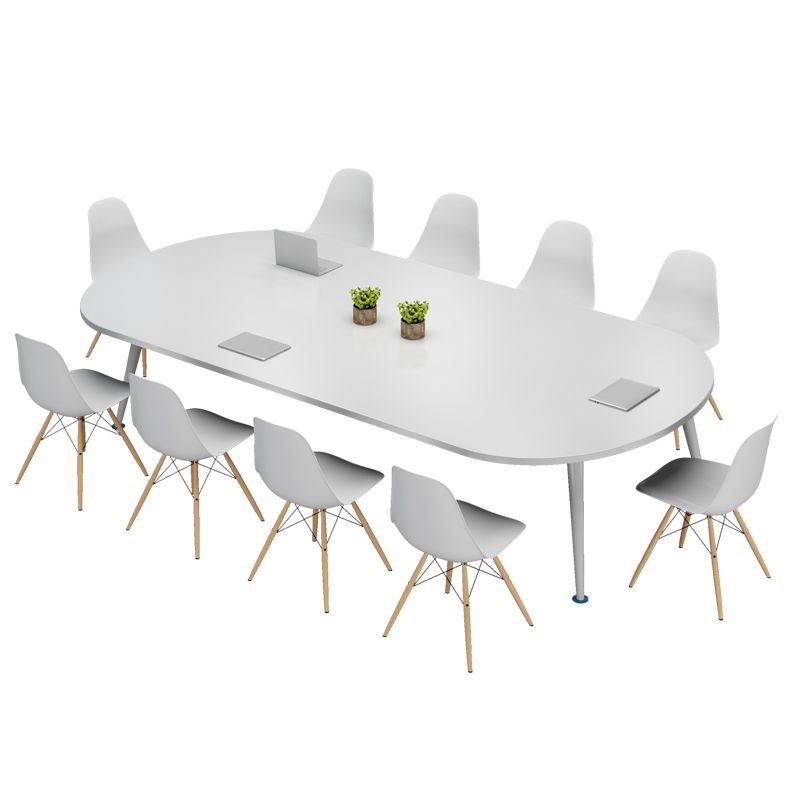 Modern Style Oval Writing Desk Wooden Parsons Base Office Desk Clearhalo 'furn' 'furn_office_desk' 'Furniture' 'furniture_office_desk' 'Office Desks' 'Office Furniture' 'office_desk' 1200x1200_c48988ab-048c-4b77-b22e-f075ca3e99fa