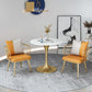 Modern Round Sintered Stone Top Dining Table White Standard Dining Table for Kitchen Clearhalo ' dining_table' 'Dining Tables & Seating' 'Dining Tables' 'furn' 'furn_dining_table' 'Furniture' 'furniture_dining_table' 'Kitchen & Dining Furniture' 'kitchen&dining_furn' 'kitchen' 'kitchen_dining_table' 1200x1200_c48a87c3-7692-430b-b655-78bc0cafb758