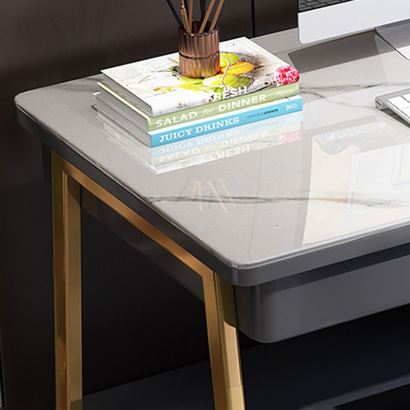 30" H Office Desk Rectangular Writing Desk with File Cabinet Clearhalo 'furn' 'furn_office_desk' 'Furniture' 'Office Desks' 'Office Furniture' 'office_desk' 1200x1200_c48b1a5c-3a39-4f0a-8684-3dc0b9a3ee1b