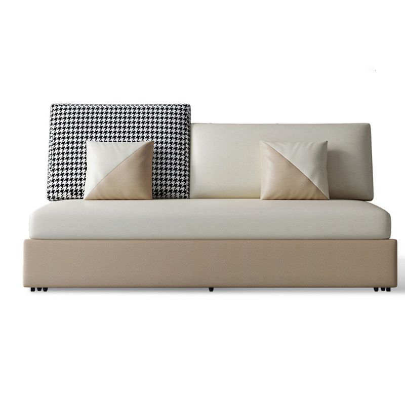 Stain Resistant Faux Leather Contemporary Convertible Bed Settee