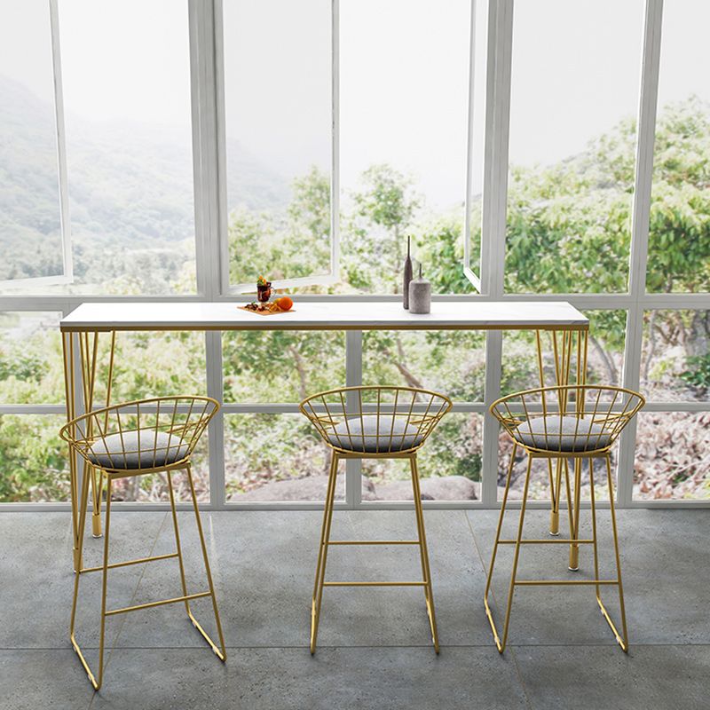 Tavolo da pranzo in pietra bar moderna tavolo da bar rettangolo con piedistallo a 4 gambe per cucina