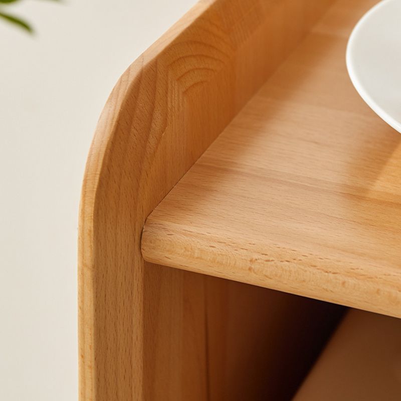 ソリッドウッドガラスのドアキャビネットと引き出し付きのコンテンポラリースタイルのビュッフェサイドボード