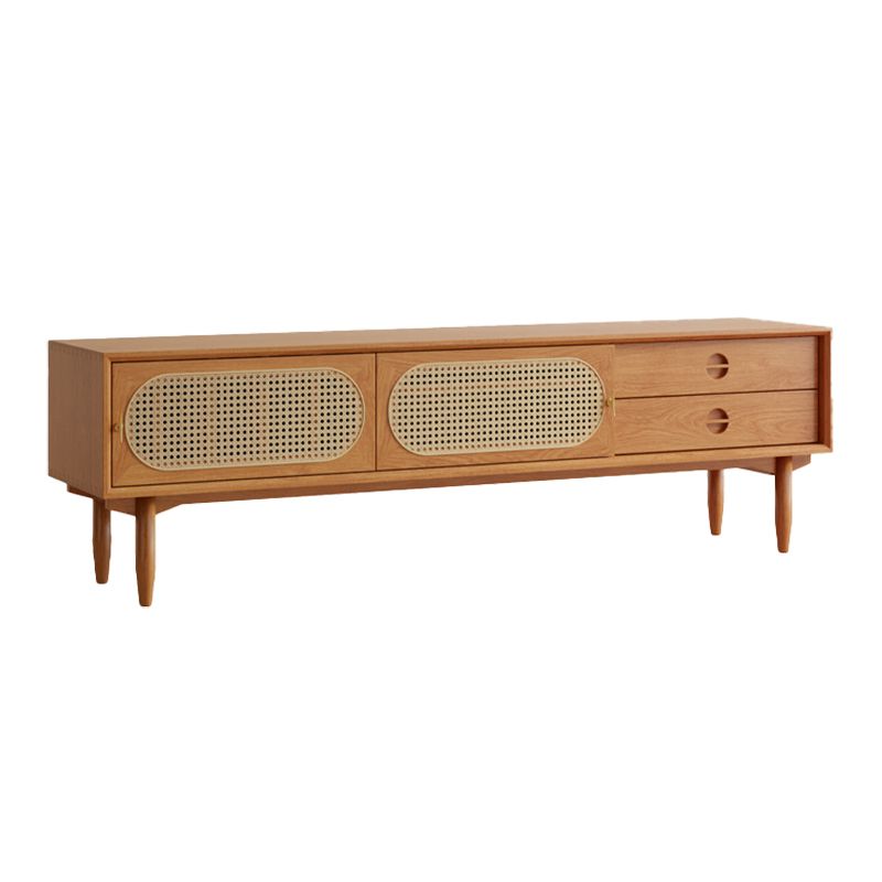 Mobile TV scandinavo Console TV in legno massello con cassetti
