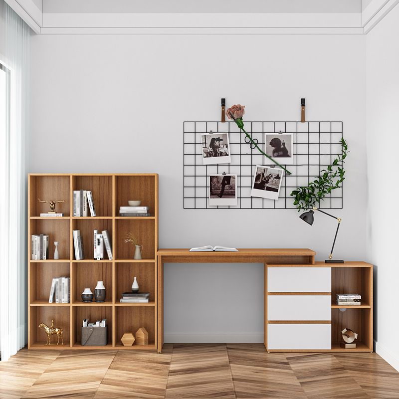 Closed Back Bookshelf Contemporary Style Bookcase for Office Home Study Room Clearhalo 'Bookcases' 'furn' 'furn_bookcases' 'Furniture' 'furniture_bookcases' 'Office Furniture' 1200x1200_c49188e5-5290-4401-9e97-c3e4c4ecba18