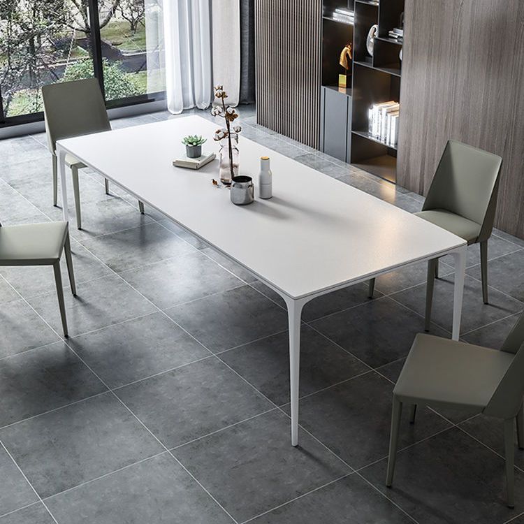 Modern Aluminium Dining Table Set 1/4/5/7 Pieces Rectangle Dinette Set with Sintered Stone Clearhalo 'Dining Room Sets' 'Dining Tables & Seating' 'dining_room_set' 'furn' 'furn_dining_room_set' 'Furniture' 'Kitchen & Dining Furniture' 1200x1200_c492d605-72c7-4a66-9580-6d3204440b19