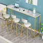 Gold Pub Height Dining Table Glam Rectangle Footrest Counter Wine Table, Only Table Clearhalo 'Bar Furniture' 'Bar Tables' 'bar_tables' 'furn' 'furn_bar_tables' 'Furniture' 'furniture_bar_tables' 'Kitchen & Dining Furniture' 'kitchen&dining_furn' 'kitchen' 1200x1200_c4935433-0f0e-4aca-a573-4799cce4b4ab