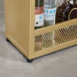 Tavolino da pranzo accento per bistrot di stoccaggio contemporaneo in legno e in metallo